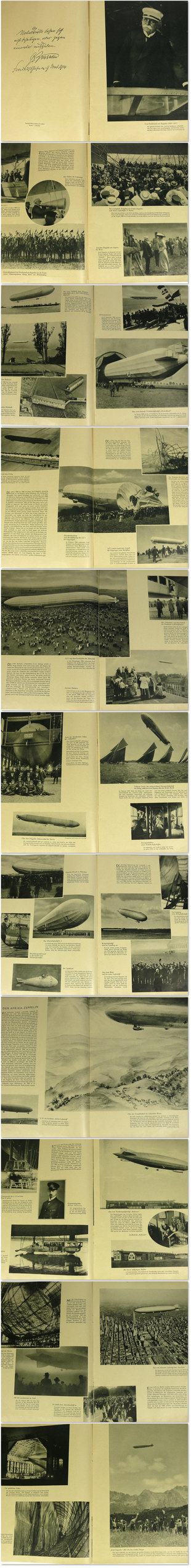 German Airship Photo Book 1936 Graf Zeppelin Hindenburg Blimp LZ 127 LZ 129 1
