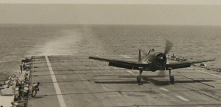 Hellcat landing on the French Aircraft Carrier Arromanches. b1840d8836 o